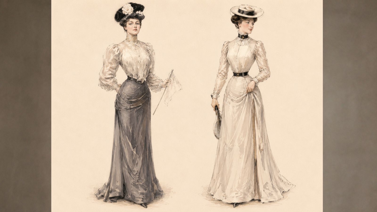Vom Tournürenkleid zum Glockenrock – Wie die Silhouette der 1890er Jahre entstand