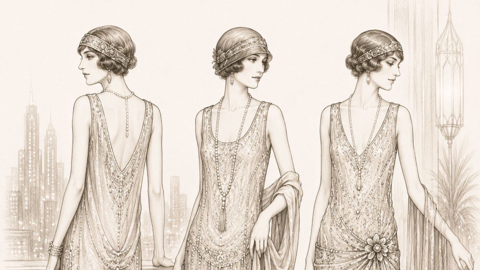 Mode um 1920–1923 Wie sich die weibliche Silhouette nach der Edwardianischen Zeit veränderte