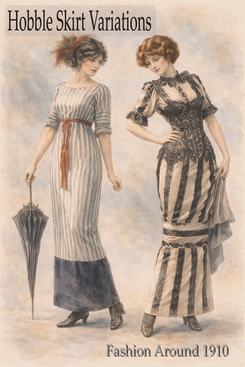 Der Humpelrock um 1910 – Die extremste Mode der Edwardian-Zeit