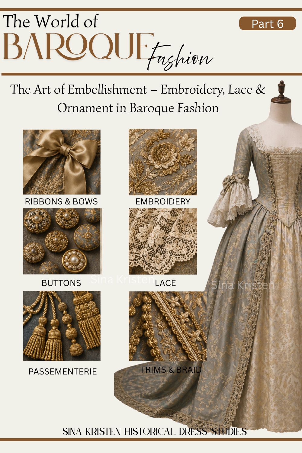 Die Kunst der Verzierung – Stickerei, Spitze und Ornamente der Barockmode
