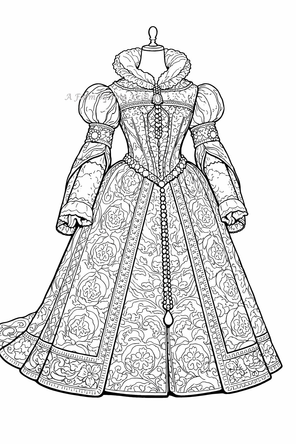 Die Geschichte hinter dem Kleid /Nr.6 Höfisches Repräsentationskleid der späten Renaissance