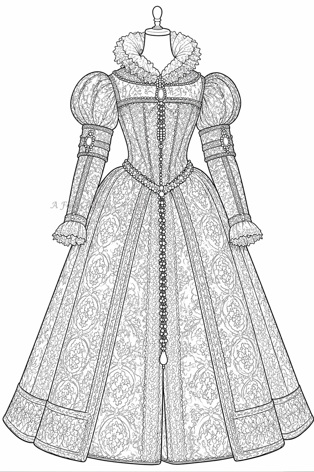Die Geschichte hinter dem Kleid /Nr.6 Höfisches Repräsentationskleid der späten Renaissance