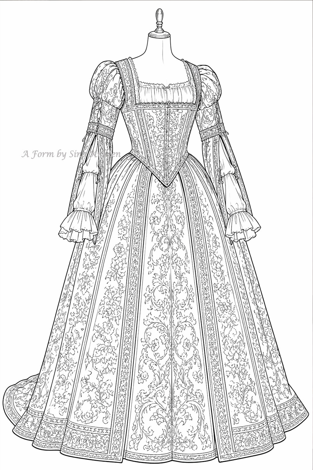 Die Geschichte hinter dem Kleid /Nr.9 Venezianisch inspirierte Renaissanceform, zweite Hälfte des 16. Jahrhunderts