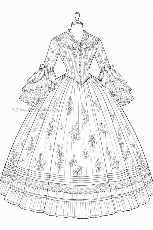 Die Geschichte hinter dem Kleid /Nr.10 England, um 1850 – Viktorianisches Tageskleid