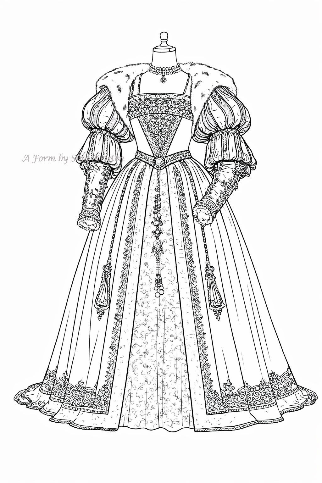 Die Geschichte hinter dem Kleid /Nr.11 Deutsche Renaissance, ca. 1550, Heiliges Römisches Reich