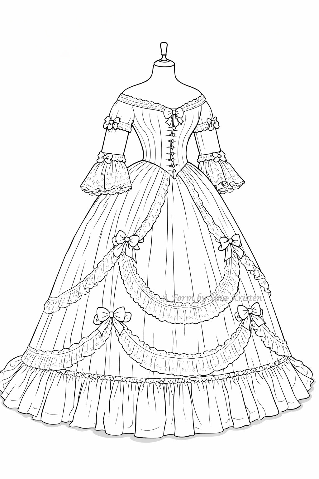 Die Geschichte hinter dem Kleid /Nr.12 Early Victorian – Crinoline Silhouette ca. 1855–1865