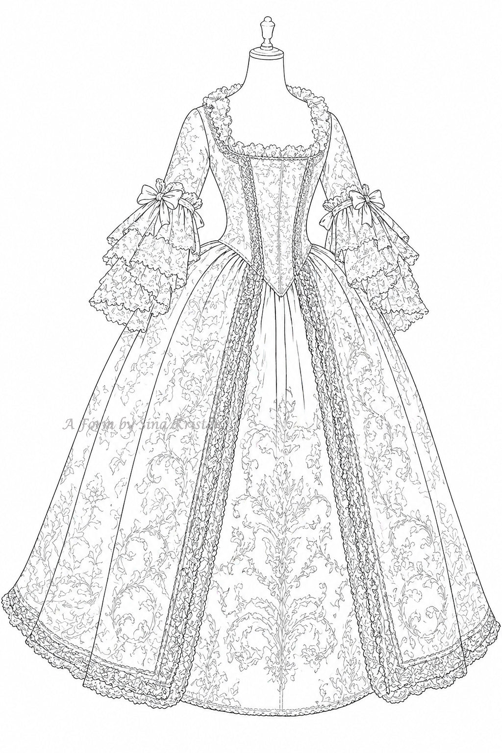 Die Geschichte hinter dem Kleid /Nr.14 Barockes Hofkleid ca. 1690–1720