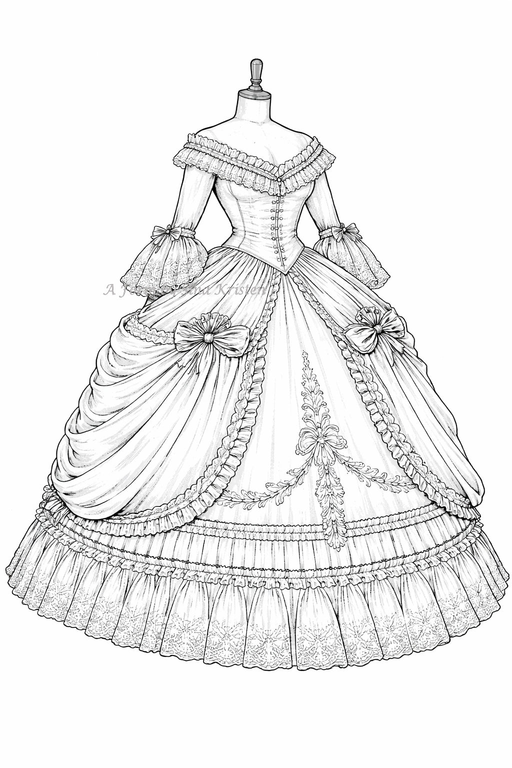 Die Geschichte hinter dem Kleid /Nr.16 Viktorianische Crinoline, ca. 1860, Europa