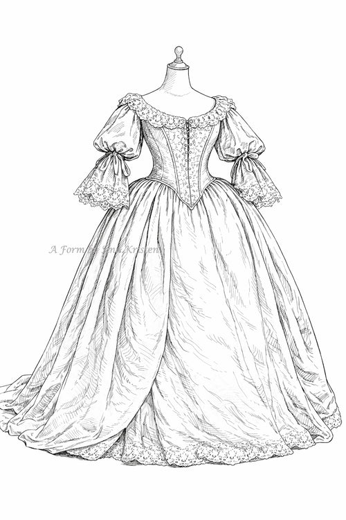 Die Geschichte hinter dem Kleid /Nr.1 Früher Barock, ca. 1635, Westeuropa