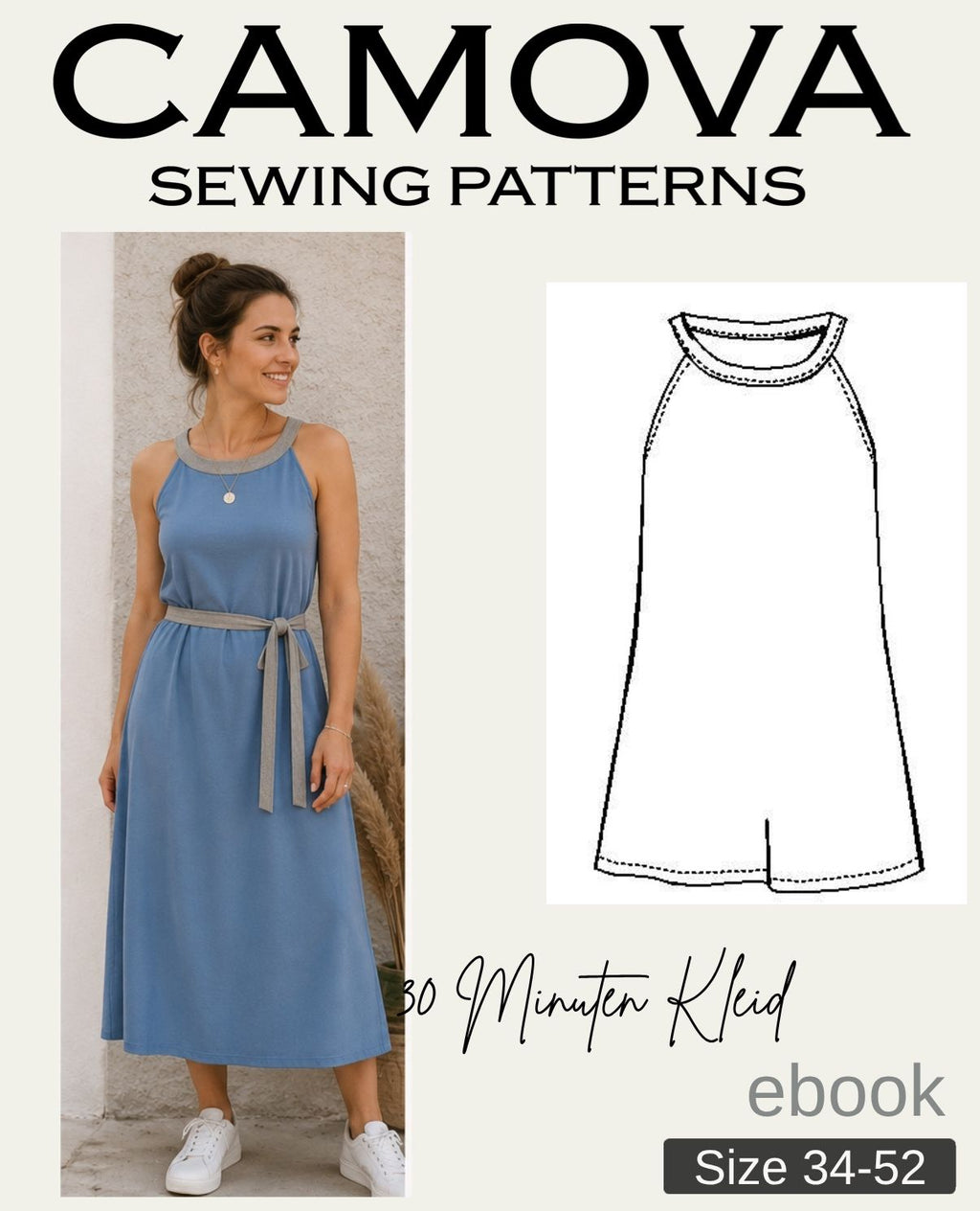 Schnittmuster 30-Minuten-Kleid | Damen Gr. 34–52 | PDF
