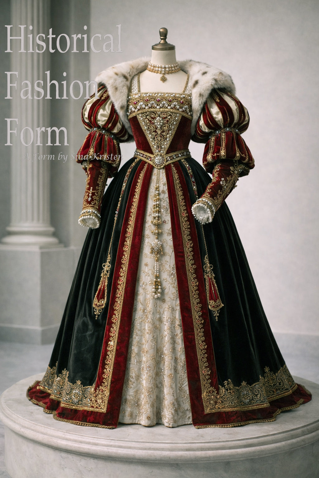 Die Geschichte hinter dem Kleid /Nr.11 Deutsche Renaissance, ca. 1550, Heiliges Römisches Reich