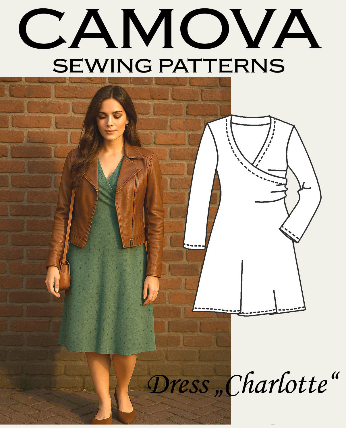 Schnittmuster Kleid „Charlotte“ – Größen 36–50 | PDF A4 & A0 inkl. Nähanleitung (Digitaler Download)