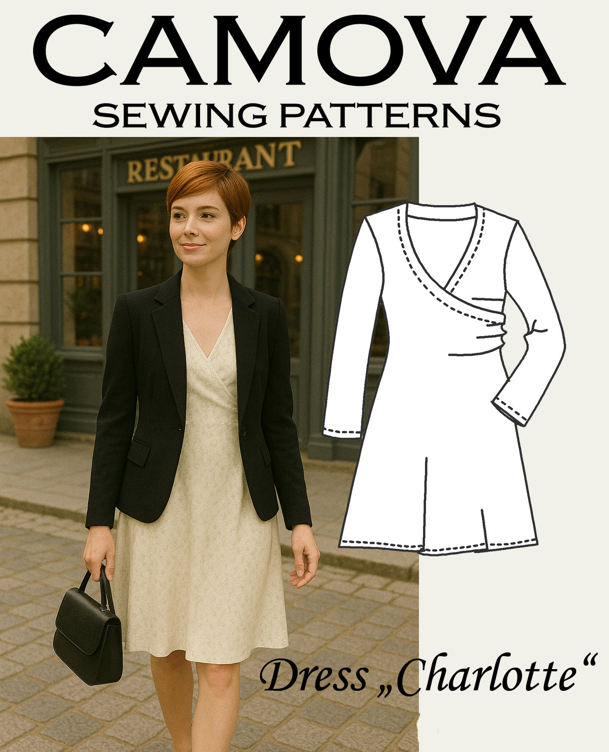 Schnittmuster Kleid „Charlotte“ – Größen 36–50 | PDF A4 & A0 inkl. Nähanleitung (Digitaler Download)