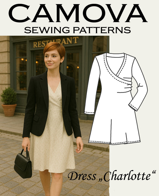 Schnittmuster Kleid „Charlotte“ – Größen 36–50 | PDF A4 & A0 inkl. Nähanleitung (Digitaler Download)
