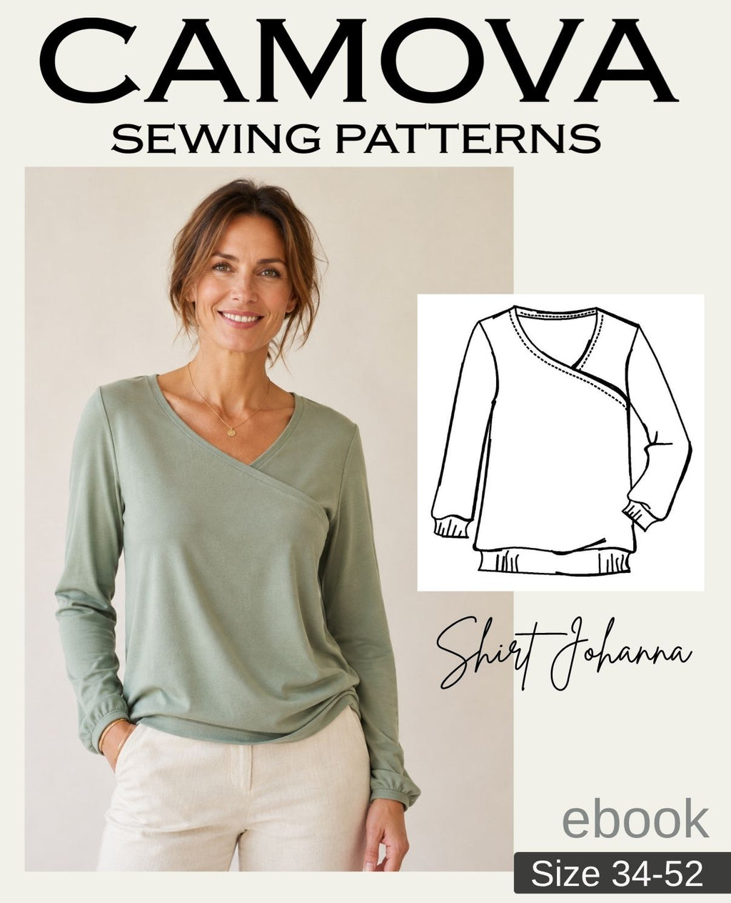Shirt Johanna – Women's Shirt with Pattern Extension | PDF Sewing Pattern Sizes 34–52