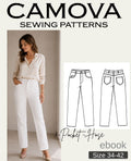 5-Pocket-Hose Schnittmuster (PDF) | Größen 34–42 | Klassische Damenhose mit geradem Bein