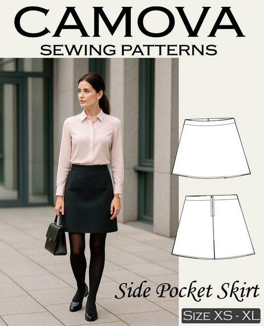 Schnittmuster Rock mit Taschen – A-Linie