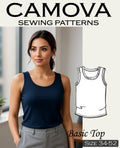 PDF Sewing Pattern – Sleeveless Women's Top | Sizes 34-52
