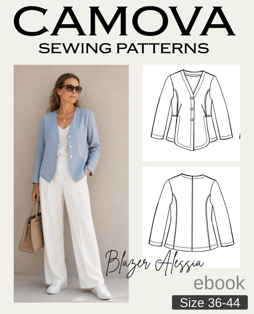 Blazer Alessia | PDF Sewing Pattern Women | Sizes 36–44