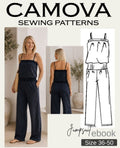 Jumpsuit Schnittmuster Damen | PDF Schnittmuster Gr. 36–50 | Jersey Overall nähen