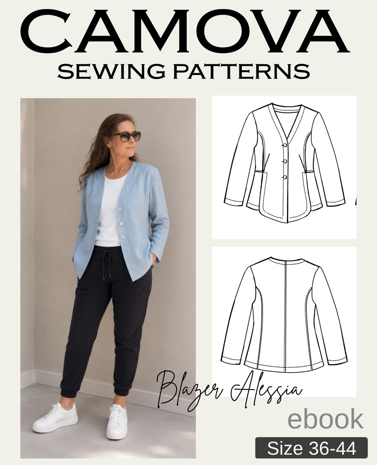 Blazer Alessia | PDF Sewing Pattern Women | Sizes 36–44