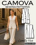 Camille – PDF Schnittmuster Damenweste (Größen S–XXL)