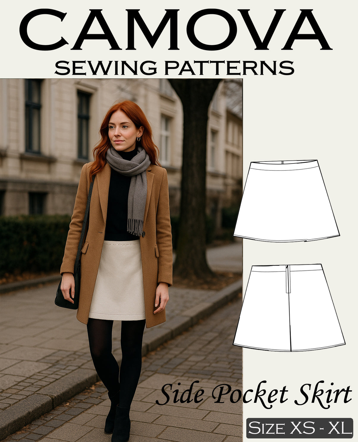 Schnittmuster Rock mit Taschen – A-Linie