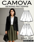 Damen Rock Schnittmuster PDF – Faltenrock nähen – Anfängerfreundlich