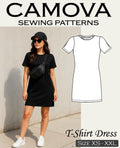 PDF Sewing Pattern T-Shirt Dress for Women | Easy Summer Dress | Sizes S–XXL | A4 & A0 File | Beginner-Friendly