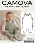 Baby-Strampler Schnittmuster PDF | Größen 56–86 | Baby Overall selber nähen