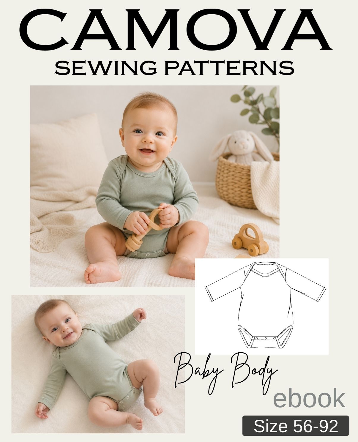 Baby Body Schnittmuster Gr. 56–92 (PDF)