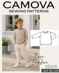 PDF Sewing Pattern Kids' Long-Sleeve Shirt | Sizes 92–128
