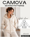 Sewing pattern hooded jacket "Anna" | Women's sizes 34–44 | PDF