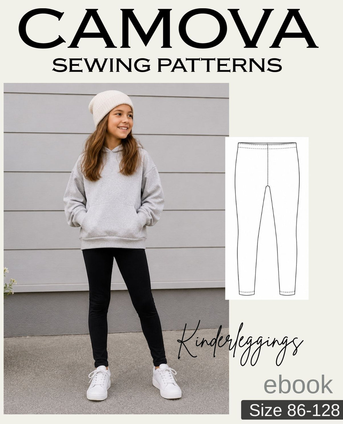 PDF sewing pattern kids' leggings | sizes 86–128