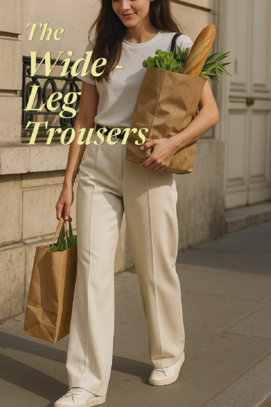 Women's Pants Sewing Pattern PDF | Wide Leg Pants | Mid Waist | A4 & A0 | XS–XXL