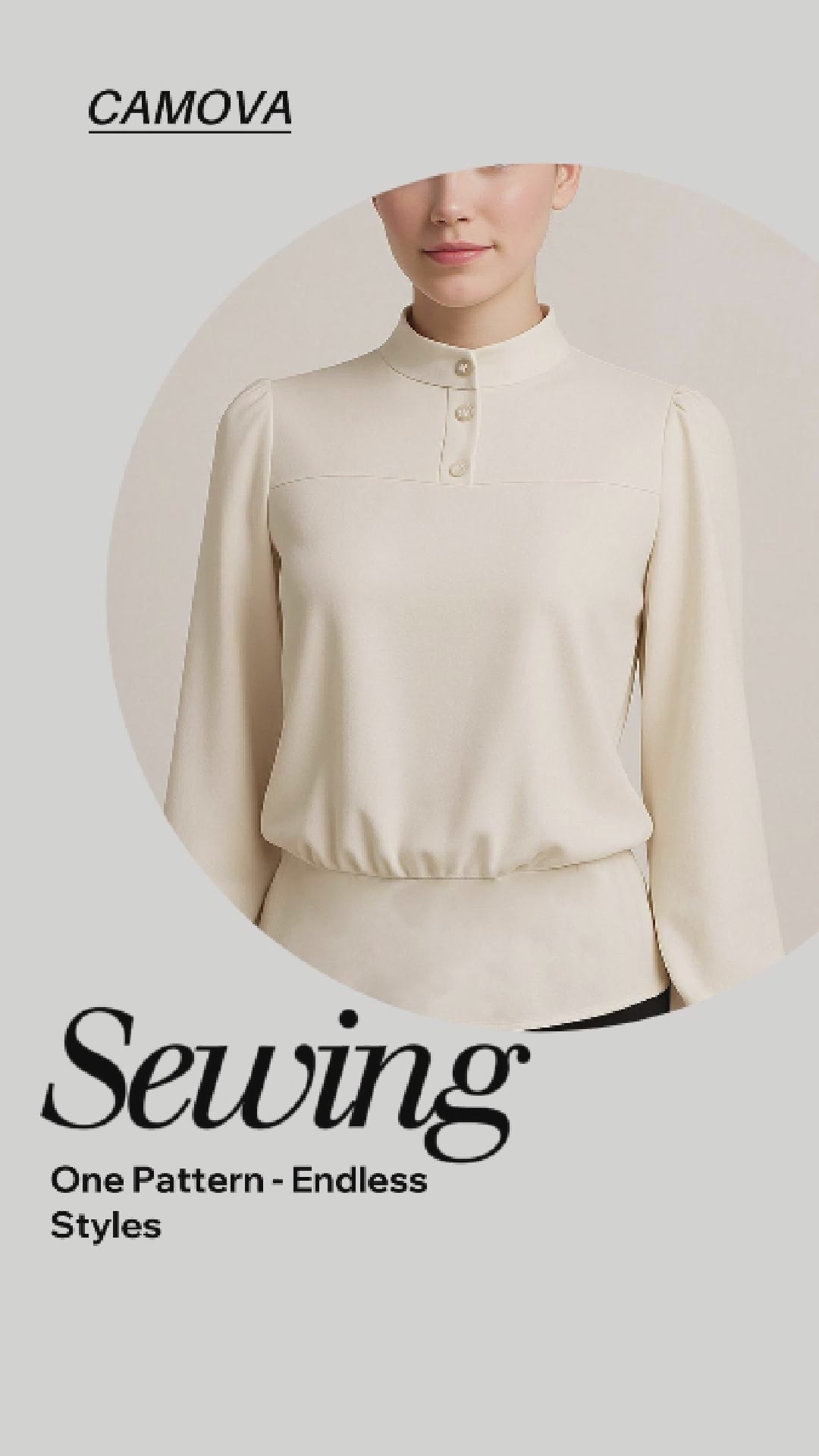 Sewing Pattern Karla – Women's Peplum Shirt / Blouse with 2 Collar Options | Sizes 34–46 | PDF A4 & A0