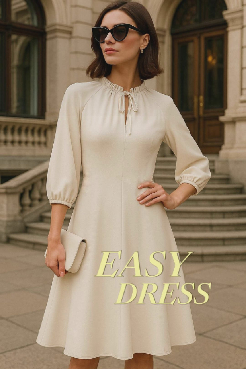 PDF Sewing Pattern Women's Dress – AVA Easy Dress – DIY Summer Dress Sewing – Sizes 36-52 – Beginner-Friendly